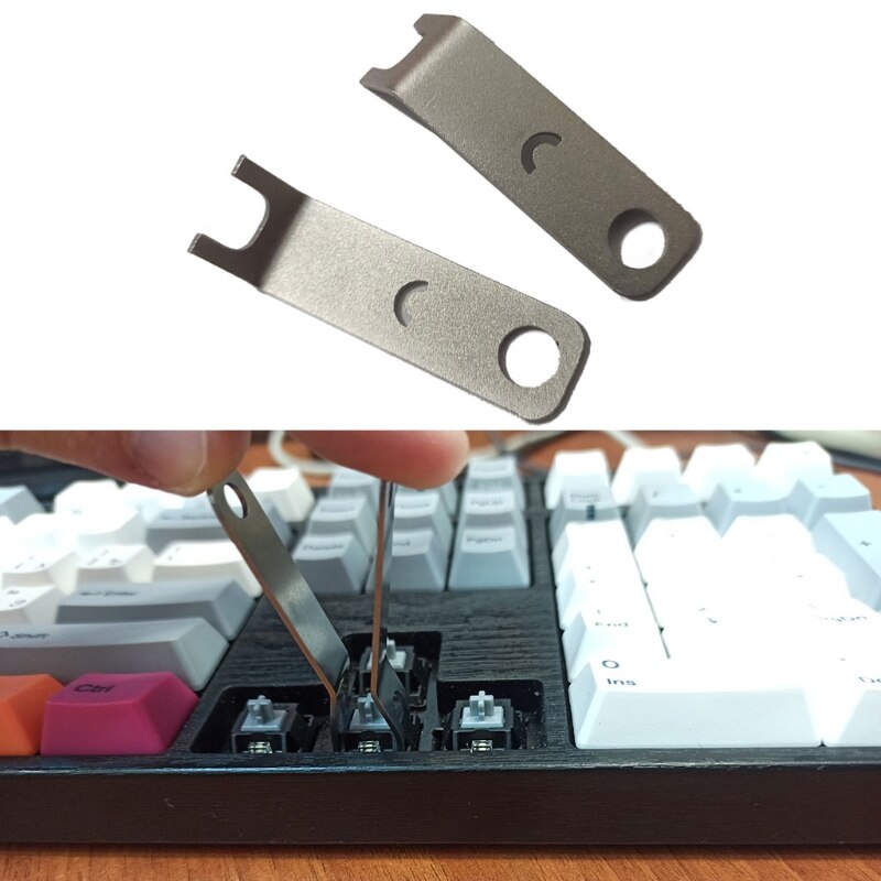 Extracteur de commutateur métallique 2 pièces/ensemble, ouverture instantanée uniquement pour interrupteurs Cherry mx, capuchons de clavier mécanique