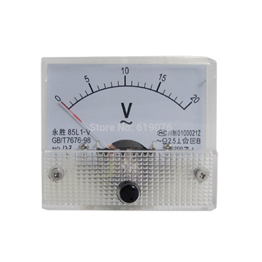 85L1-V AC 0-20V Analog Voltmeter Panel Meter Voltage