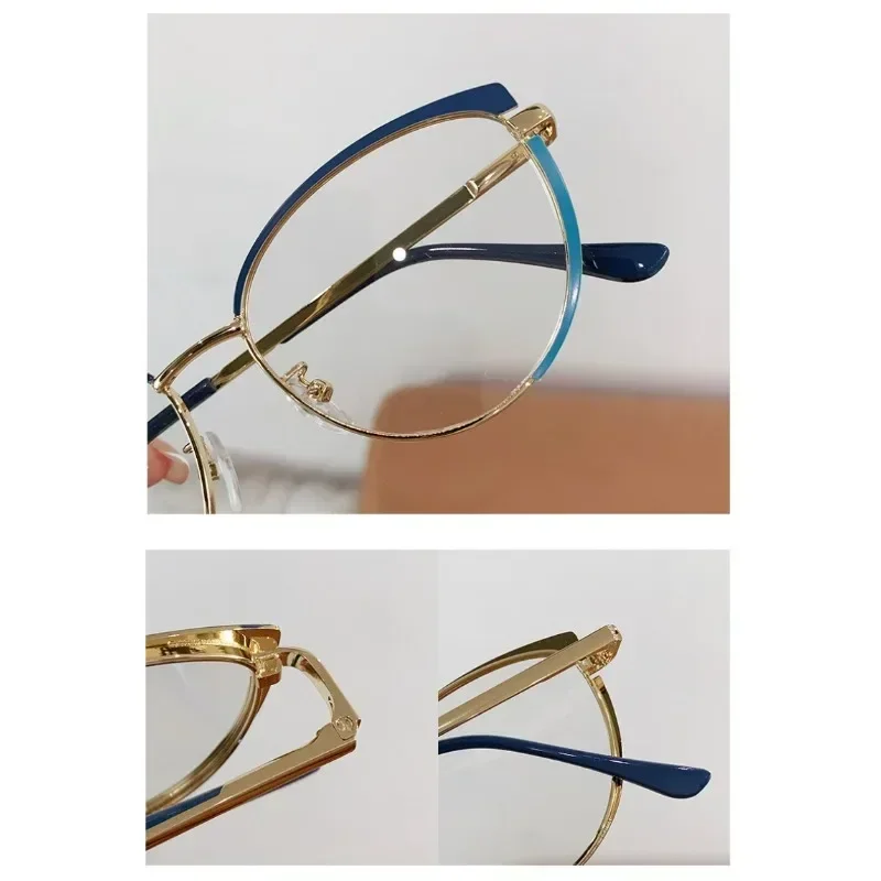 Gafas fotocromáticas Vintage antiluz azul para mujer, anteojos de sol con forma de ojo de gato, triangulares, que cambian de Color, protección ocular