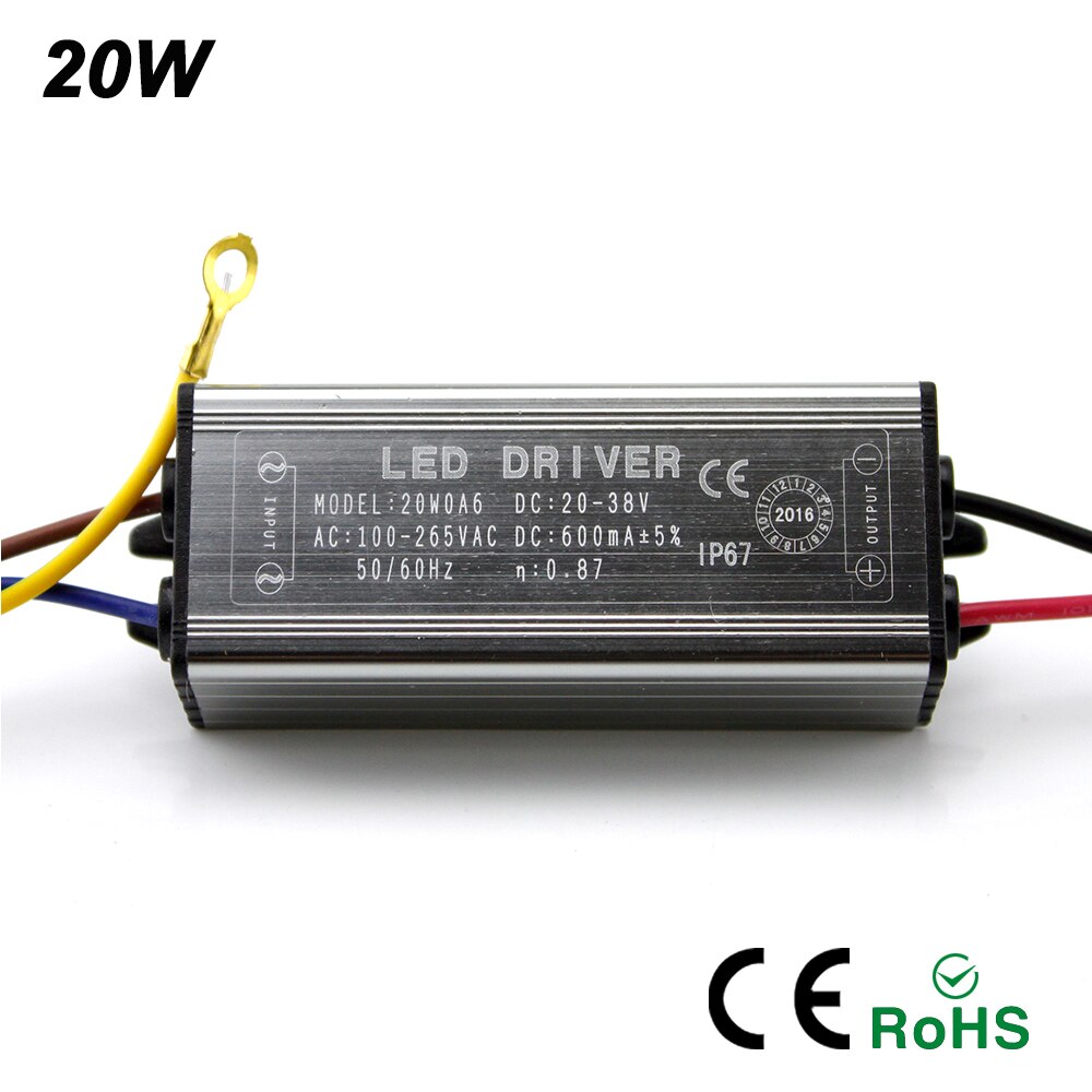 Led Driver 10W 20W 30W 50W Hoge Voeding 1500mA 900mA 600mA 300mA Ac 85-265V Schijnwerper Transformator Waterdicht Adapter