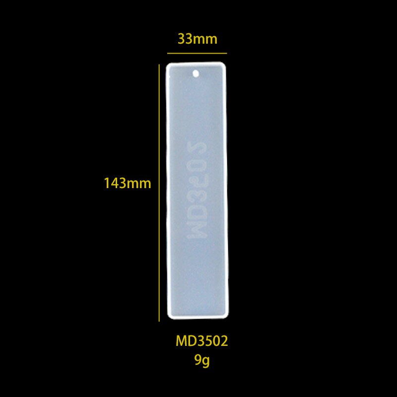Diyマニュアル長方形しおり型結晶エポキシuv樹脂モールド空白ブックマーク用シリコンモールド樹脂: MD3502