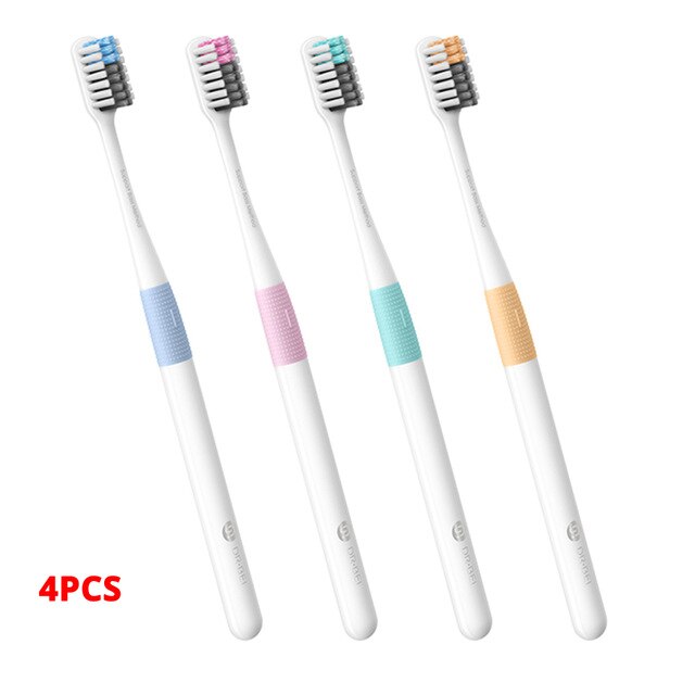 Youpin-cepillo de dientes Doctor B, cepillo de dientes con forma de bajos para camas de Sandwish, con alambre, 4 colores, incluye 1 caja de viaje para smart home: 4 pcs