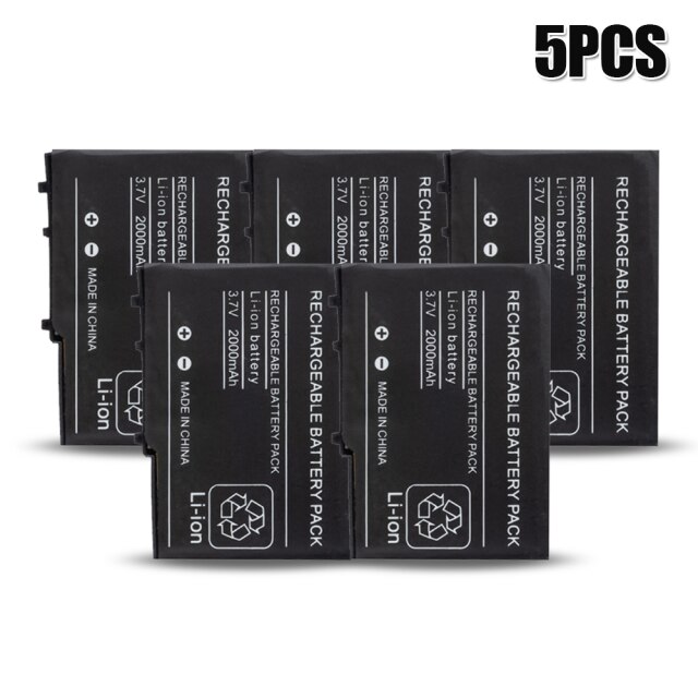 Batería de iones de litio recargable para Nintendo DSL NDS Lite, 3,7 V, 2000mAh, Kit de herramientas, destornillador: 5PCS