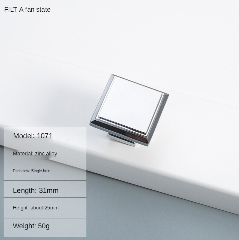 Cabinet Handles Modern Cabinet Handle Square Furniture Hardware Stainless Steel Kitchen Door Knob Cupboard Wardrobe Drawer Pulls