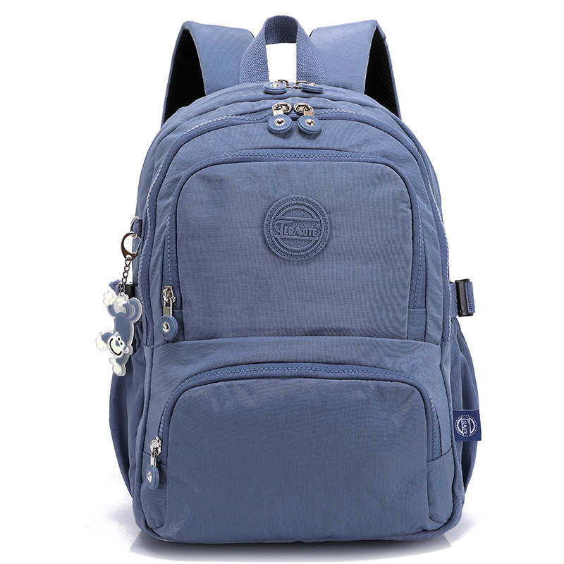 TEGAOTE Men's Backpack Travel Bag Nylon Waterproof Mochila Feminina Bagpack Bolsas School Bags for teenager Boys Children's: 13 inches / Clear