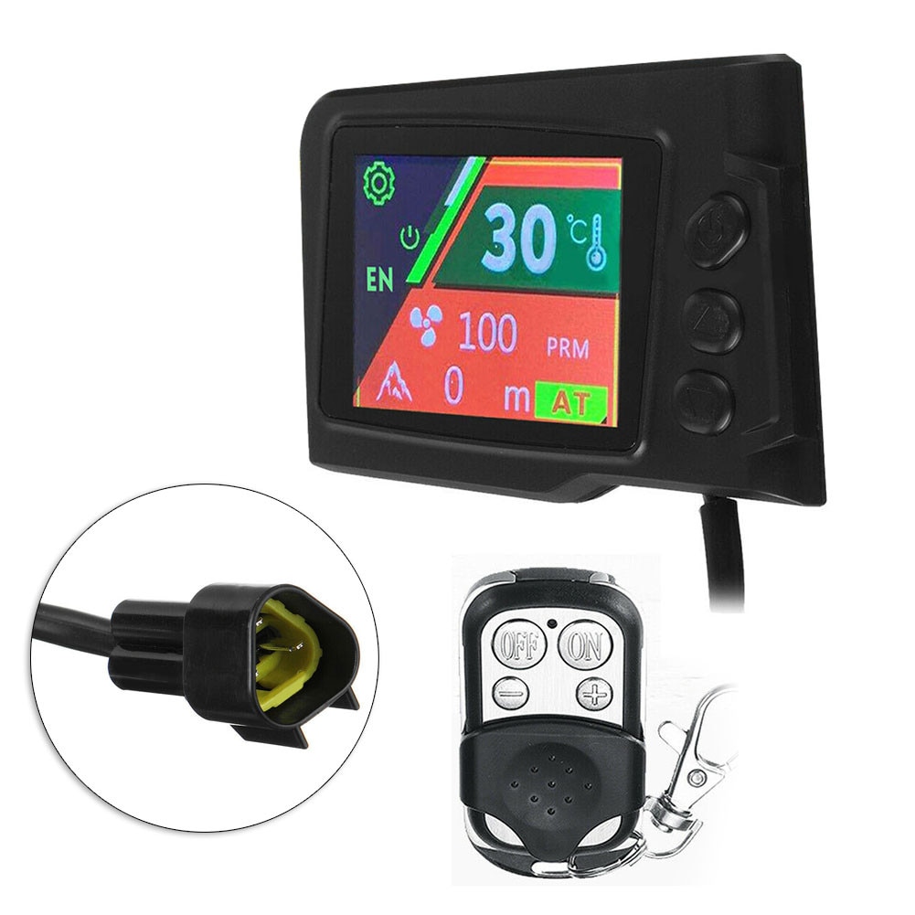 12V/24V LCD Switch Air Diesel Heater Monitor Truck W/ Remote Control