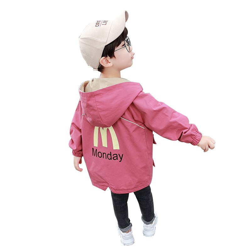 Petit Trench à capuche pour enfants bébé garçon à manches longues coton coupe-vent vêtements d'extérieur décontractés ample enfant en bas âge coupe-vent enfants veste