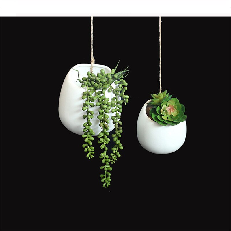 Hengende keramiske sukkulenter planter blomsterpotte mini potter for planter grønne plante plantekasser holder moderne hjemmekontor veggdekorasjon