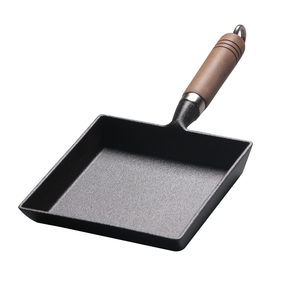 Kitchen Rectangle Frying Pan Thickened Japanese Style Tamagoyaki Non Stick Cast Iron No Coating Mini Tools Omelette