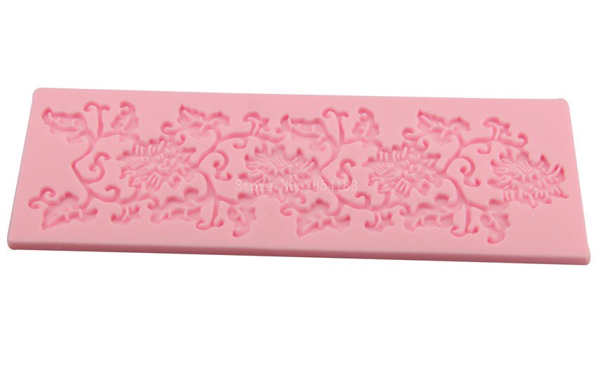 Craft Wijnstok Bloem Kant Siliconen Fondant Zeep 3D Cakevorm Cupcake Jelly Snoep Chocolade Decoratie Bakken Tool Mallen FQ2356