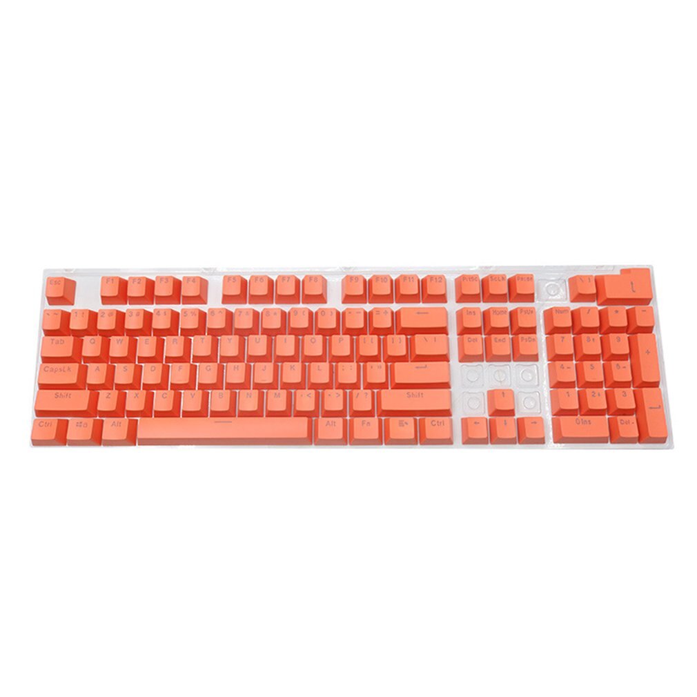 ABS material translúcido keycaps forma cuadrada universal keycaps para teclados mecánicos antidisturbios y antisuciedad: Orange