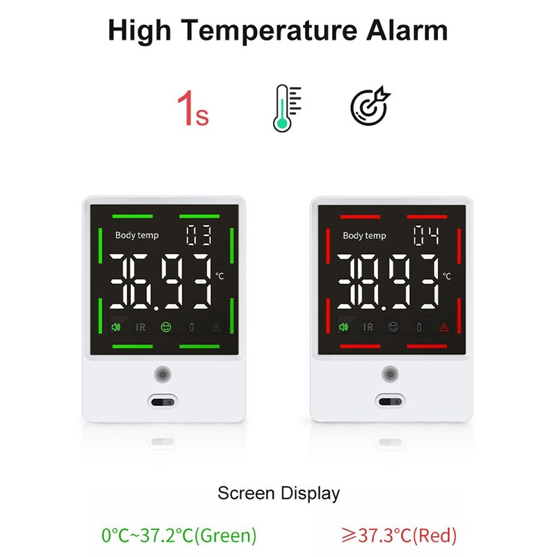 Wall-Mounted Auto Infrared Forhead Thermometer Office Factory School Restaurant Shop Wall Hanging Thermometers