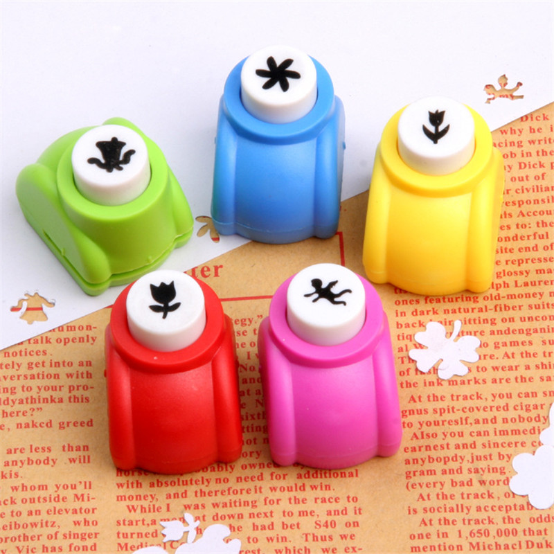 Mini DIY Craft Scrapbook Punch Handleiding Embossing Apparaat Handgemaakte Cutter voor Kids DIY Gereedschap Papier Perforator Card Punch