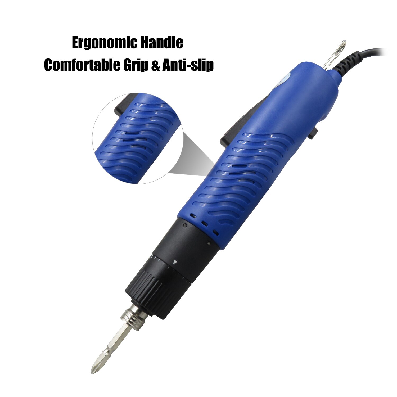 AC 220V Electric Screwdriver Handheld Corded Electric Screw Driver Adjustable Torque 1/4-in Screw Bit Diameter Repair Tool