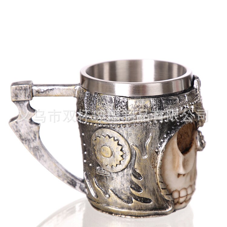 Middeleeuwse Tempeliers Crusader Knight Mok Pak Van Armor Ridder Van De Cross Bier Stein Tankard Koffie Cup WY71301: E