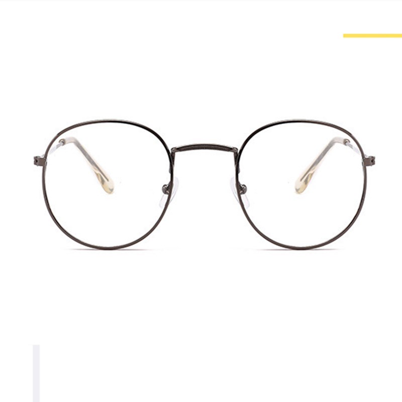 XojoX montura de gafas redondas de para hombre y mujer, monturas de gafas ópticas Unisex transparentes, gafas clásicas doradas