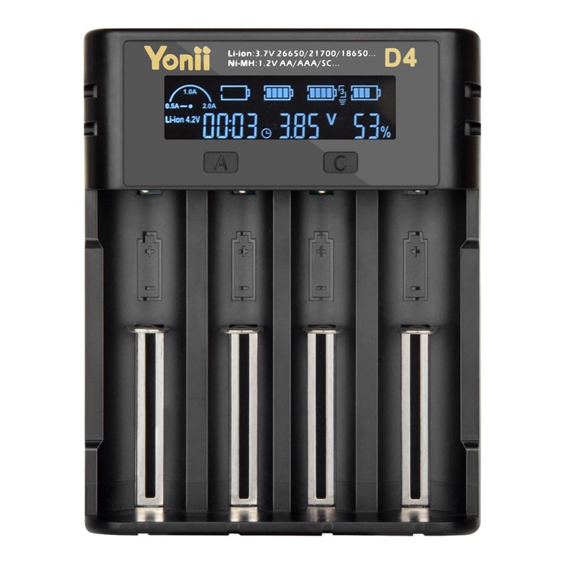 Jouym 4/8 Stuks 18650 Batterij Met Acculader 3.7V 3400 Mah NCR18650B Li-Ion Lithium Oplaadbare Batterijen 18650 Cellen