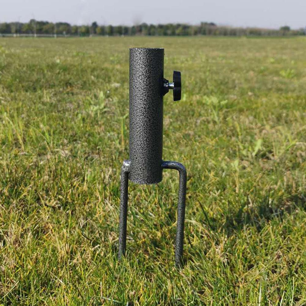 Fácil instalación resistente para sombrilla de Patio de parque Base Parasol portátil al aire libre ajustable poste de playa titular suelo 35cm