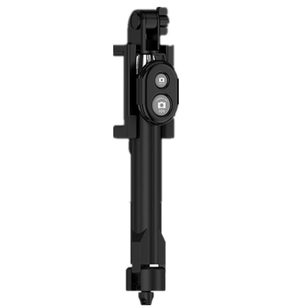 3 in 1 Draadloze Bluetooth Selfie Stick voor iphone/Android/Huawei Opvouwbare Handheld Monopod Shutter Remote Uitschuifbare Mini statief: Black