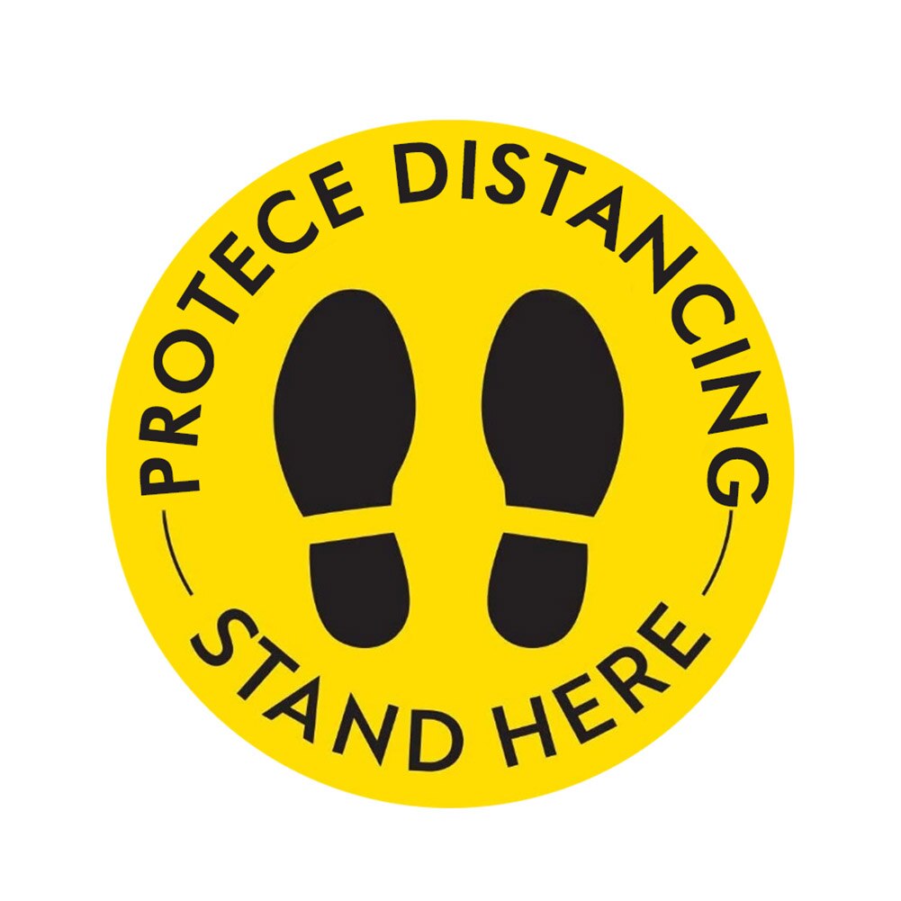 6ft Anti Slip Line Up Safety Decals Cue Social Distancing Floor Sign Public Area Adhesive Round Store Pressure Sensitive Vinyl: 2