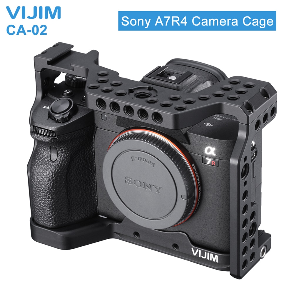 Aluminium Camera Kooi voor Sony A7R4 Sony A7R iv met Kon Shoe Mount Arri Positionering Gat 1/4 3/8 Draad