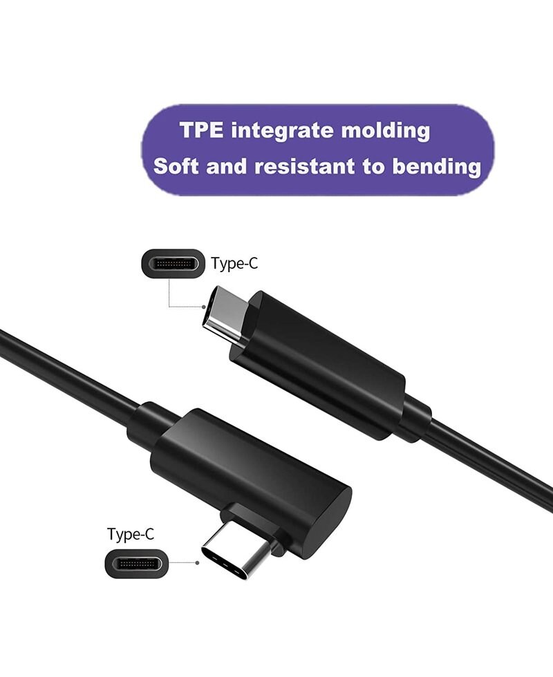 16ft 5m oculus headset vr kabel pc vr til quest 2 og quest link virtual reality type-c usb 3.2 gen 1 dataoverførsel hurtig opladning