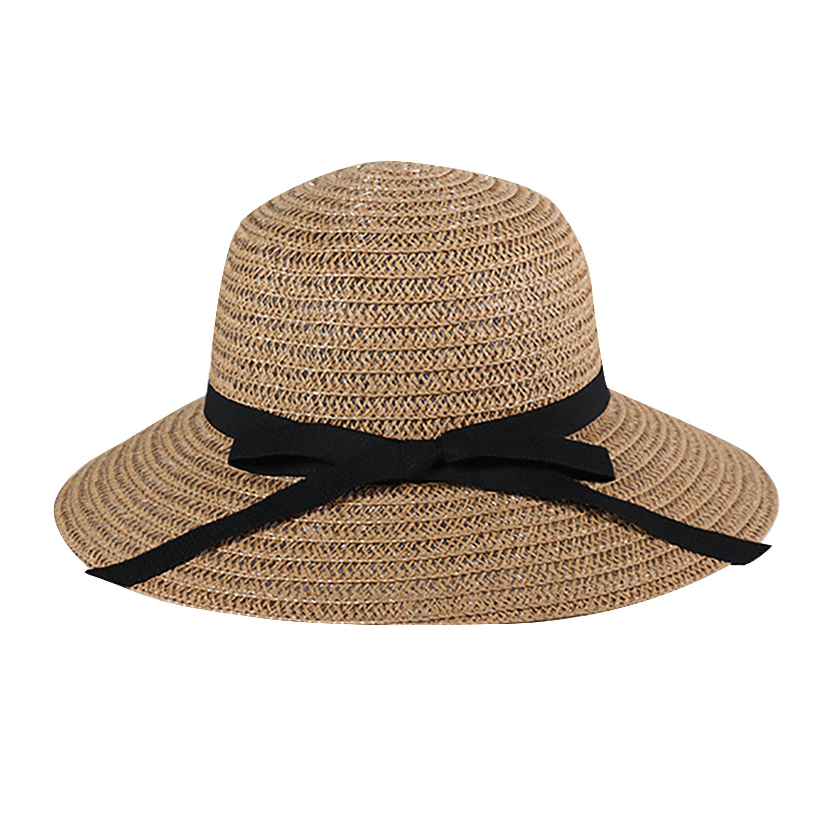 Gorros de playa plegables para mujer, sombrero de paja flexible, ala ancha, protección Uv, para viaje, playa, 25 #: B