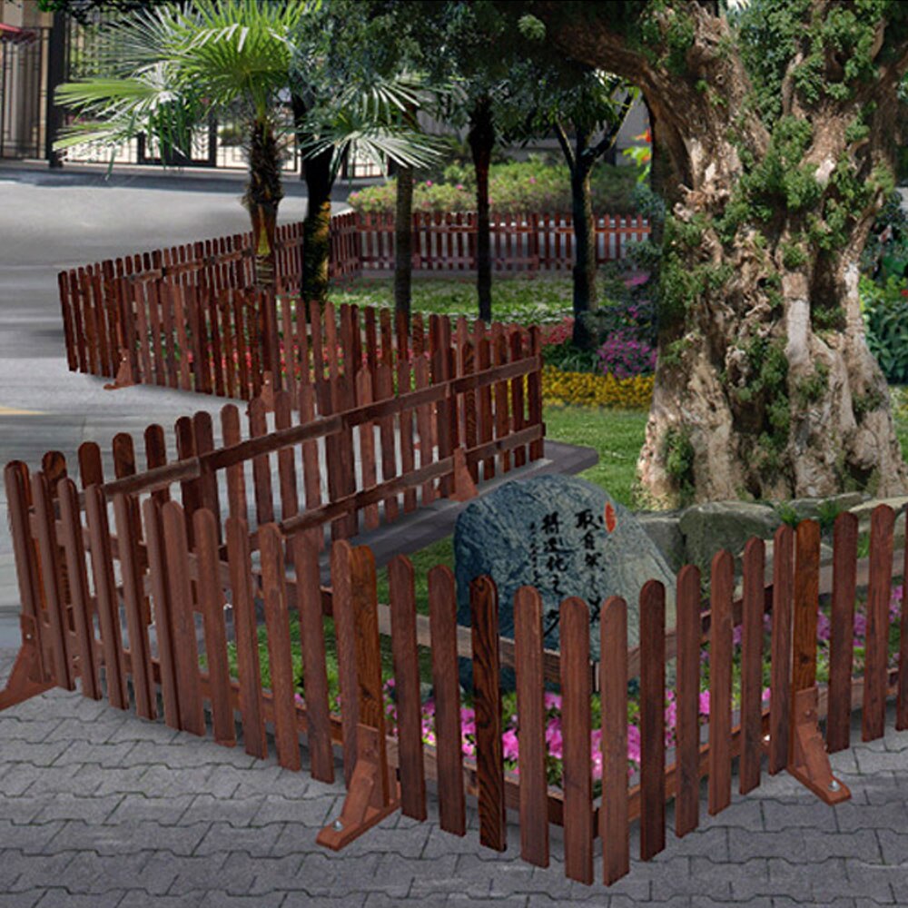 Outdoor patio Decorative Garden Fence Base - Wood - Use for ceramic tile and concrete floor, 1PCS F003