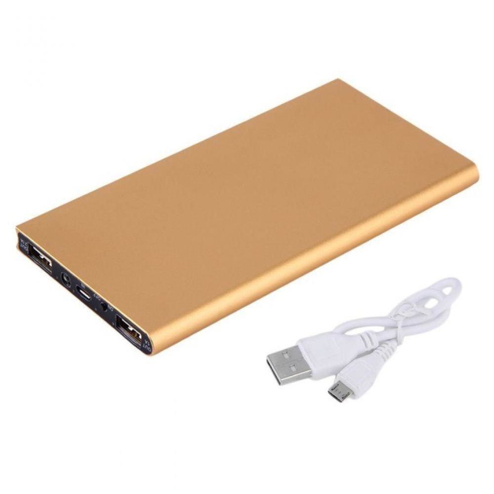 20000 Mah Power Bank Dual Poorten Voeding Voor Telefoon Met Led Licht Opladen Powerbank Mobiele Telefoon Externe Batterij Oplader: Goud