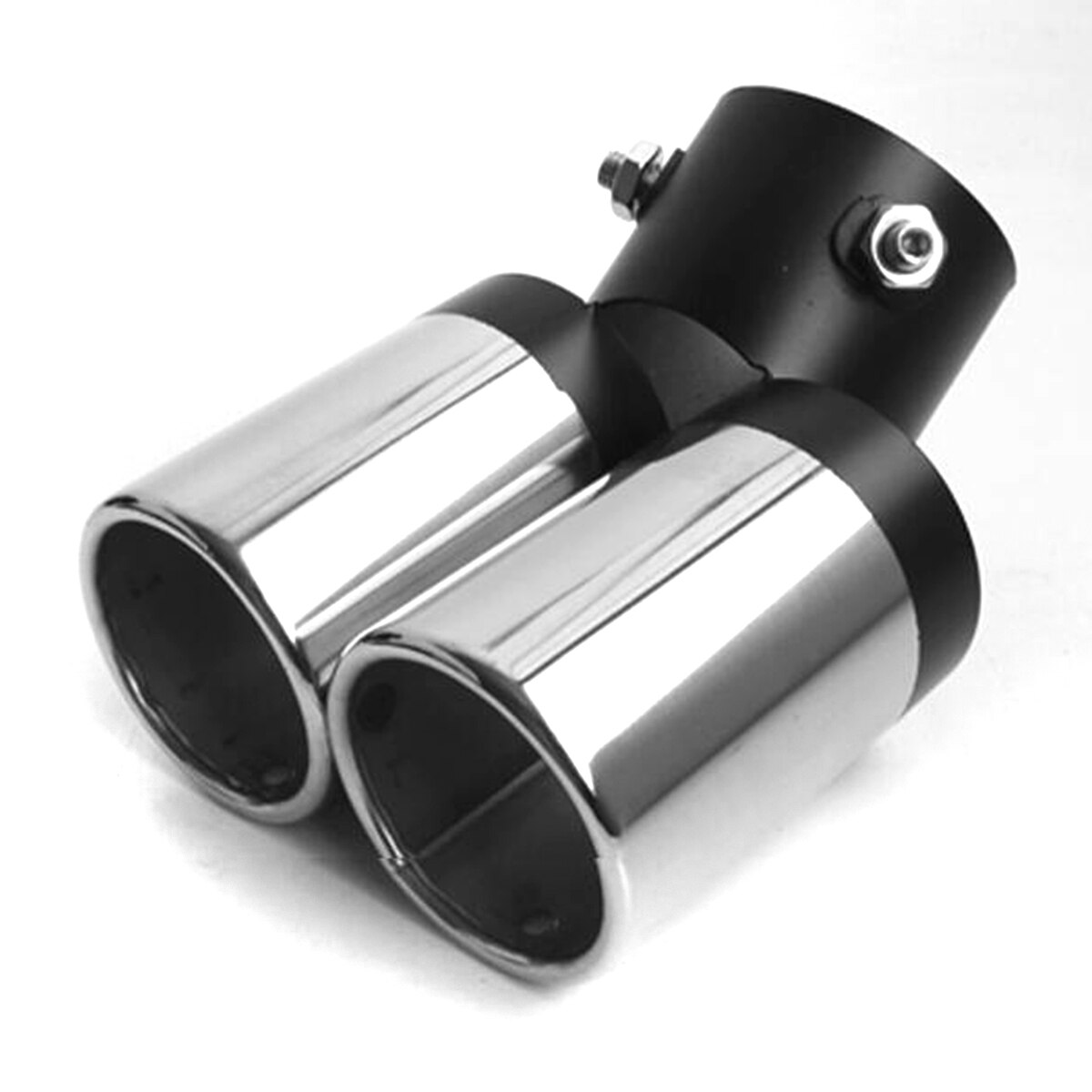 Universal Car Vehicle Exhaust Pipe Muffler 304 Stainless Steel Bending Double Tube Tail Pipe Waterproof anti-rust long lasting