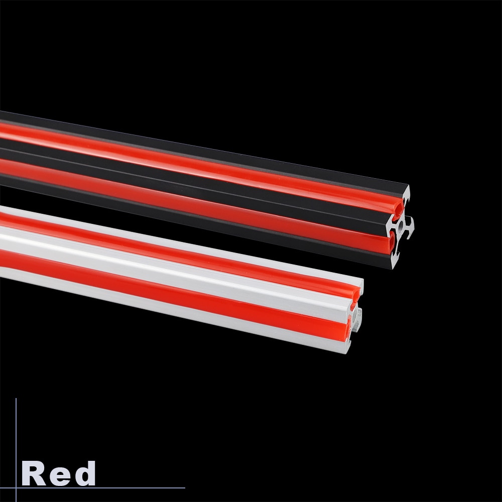Ender 3/ CR10/ CNC 20 series 6mm sello plano para perfil de aluminio cubierta de ranura suave/Panel rojo/amarillo/Negro/Blanco/azul