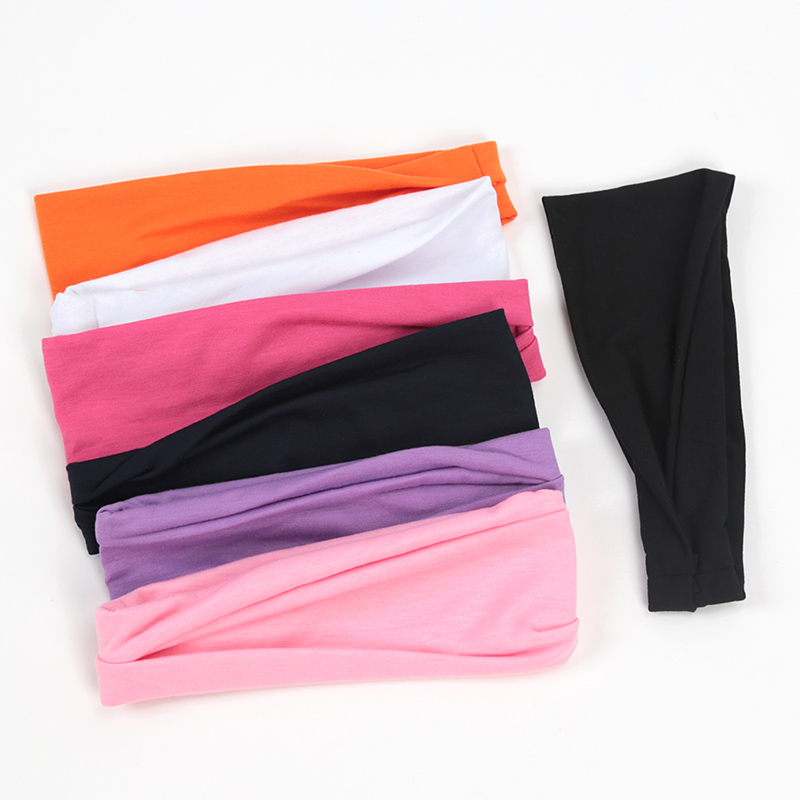 3 unids/set banda para el cabello diademas elásticas de torcidas cabeza cruzada envoltura banda para el cabello accesorios para el cabello para mujeres diadema Simple