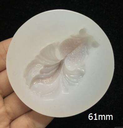 DIY Mini Goldfish Mold Transparent Silicone Mold for Resin Craft 3D Small Fish Decoration Making Tool Epoxy Resin Molds: open