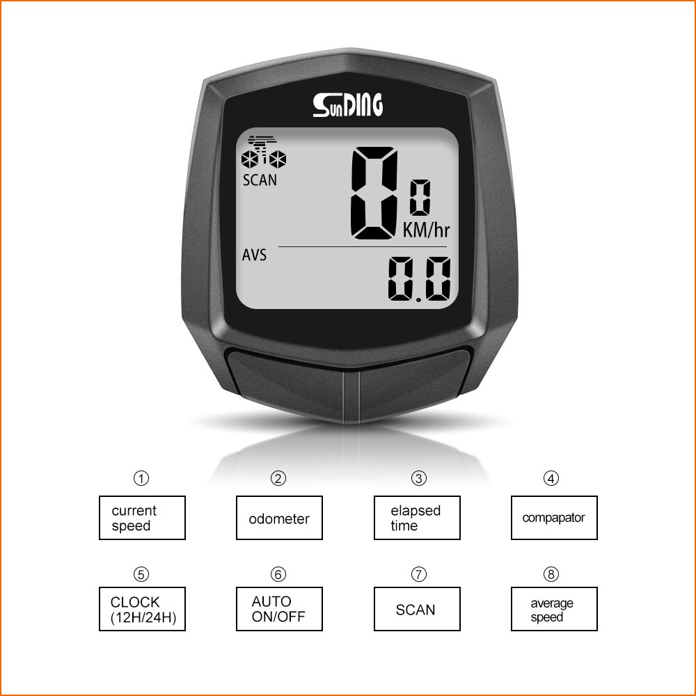 Sunding SD-581A Bike Wired Computer Snelheidsmeter... – Grandado