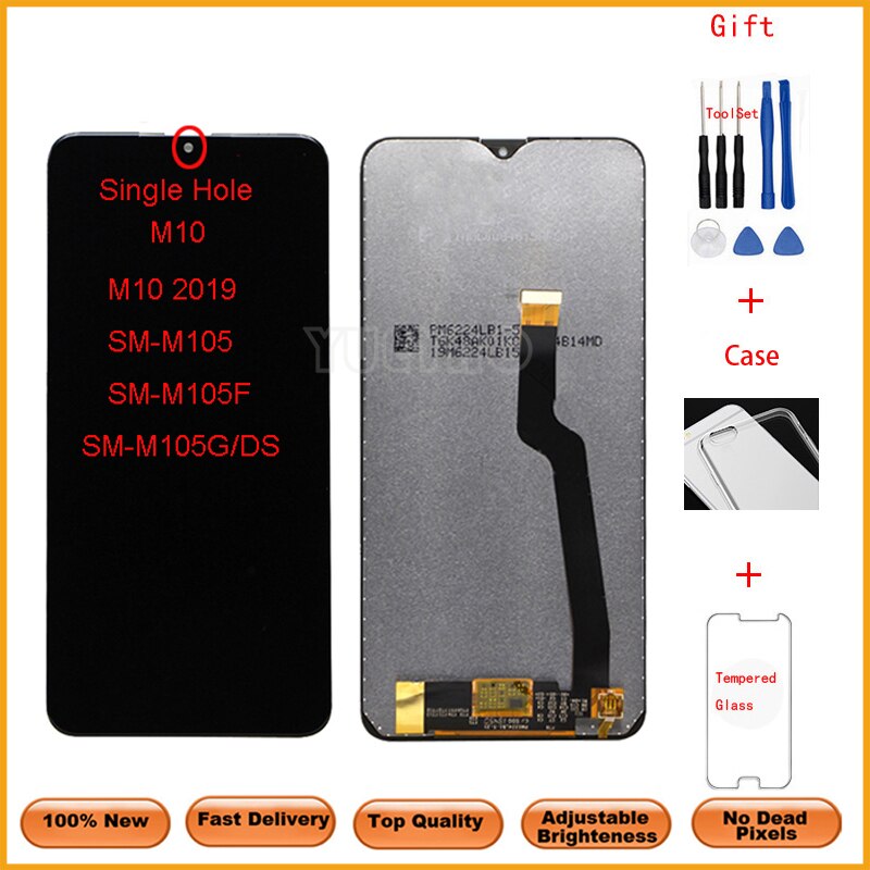 6.2" LCD For Samsung Galaxy A10 A105 A105F SM-A105F LCD Display Screen replacement Digitizer Assembly with Frame: M10 NoFrameWithGift