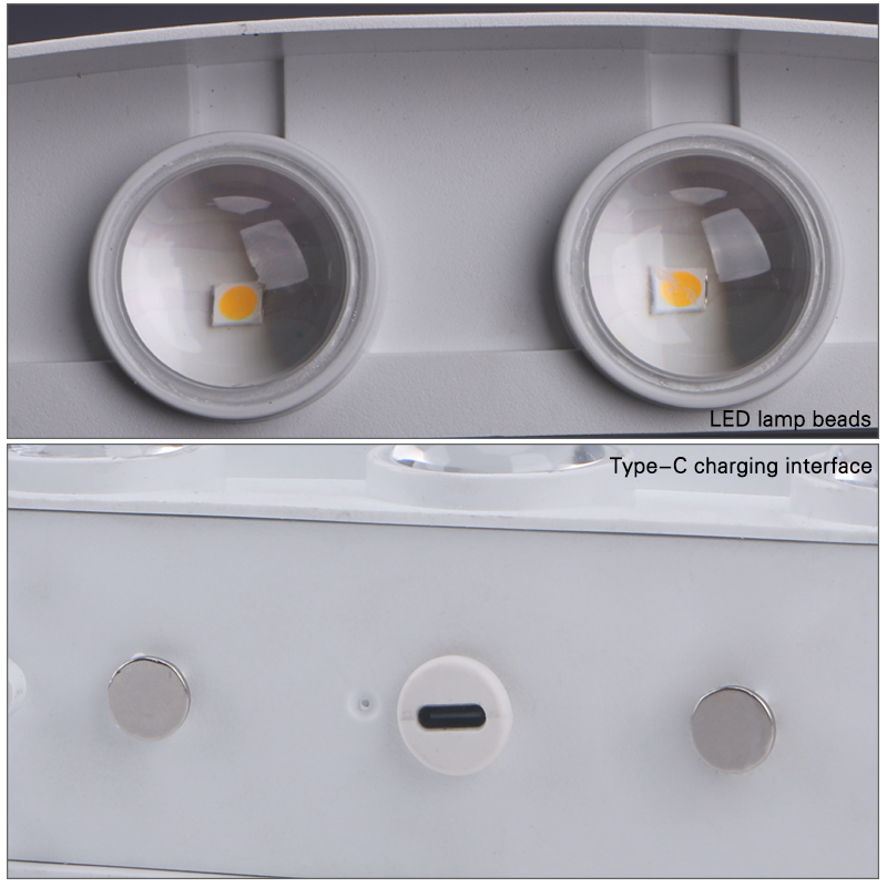 Mur LED lampe murale intérieure haut et bas lumière chambre salon escaliers éclairage charge sans câble enfichable