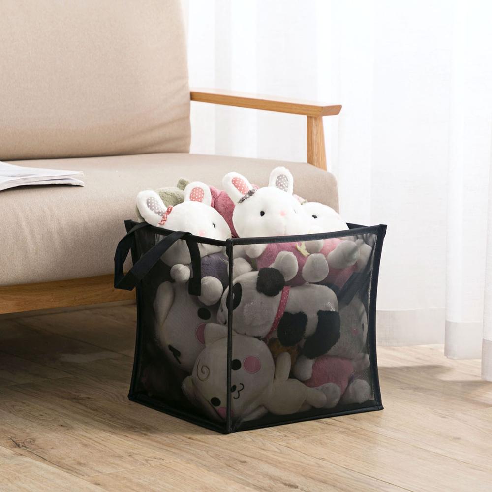 Foldable Clothes Storage Baskets Mesh Washing Dirty Clothes Laundry Basket Portable Sundries Organizer Toy Container