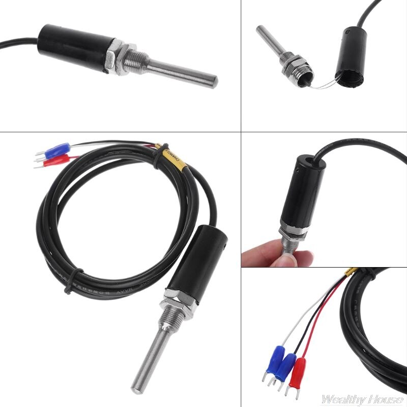 PT100 Stainless Steel Waterproof Temperature Probe Resistance Temp RTD Sensor D23 20