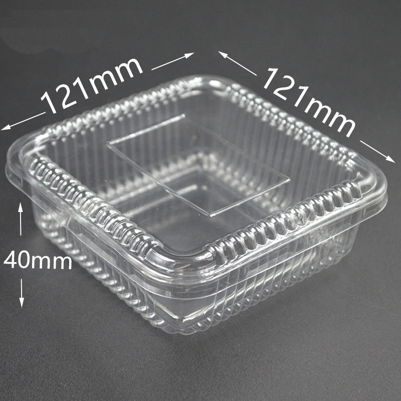 [50 szt.] przezroczysta jednorazowa skrzynka owoców sałatkowych kwadratowy pojemnik.