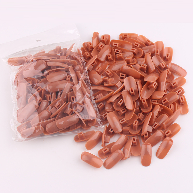 100pcs/bag plastic nail tips Flexible Plastic Practice nail training hand with Manicure Tool For trainer mannequin