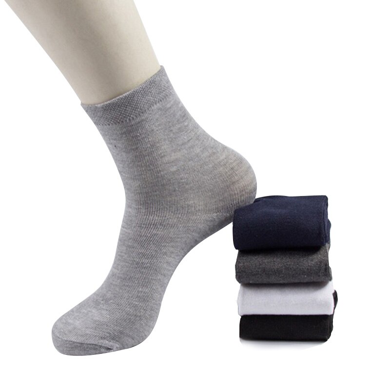 5/10 Pairs / Lot Heren Katoenen Sokken Stijlen Zwart Business Sok Ademend Lente Zomer Herfst Winter Voor Mannelijke effen Kleur
