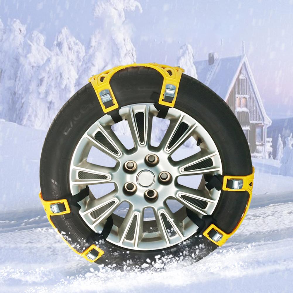 6pcs TPU Tire Anti-Skid Snow Chain Universal Winter Tyres Wheels Snow Chain Fit For Snow Road Mud Sand Road For Jeep Renegade