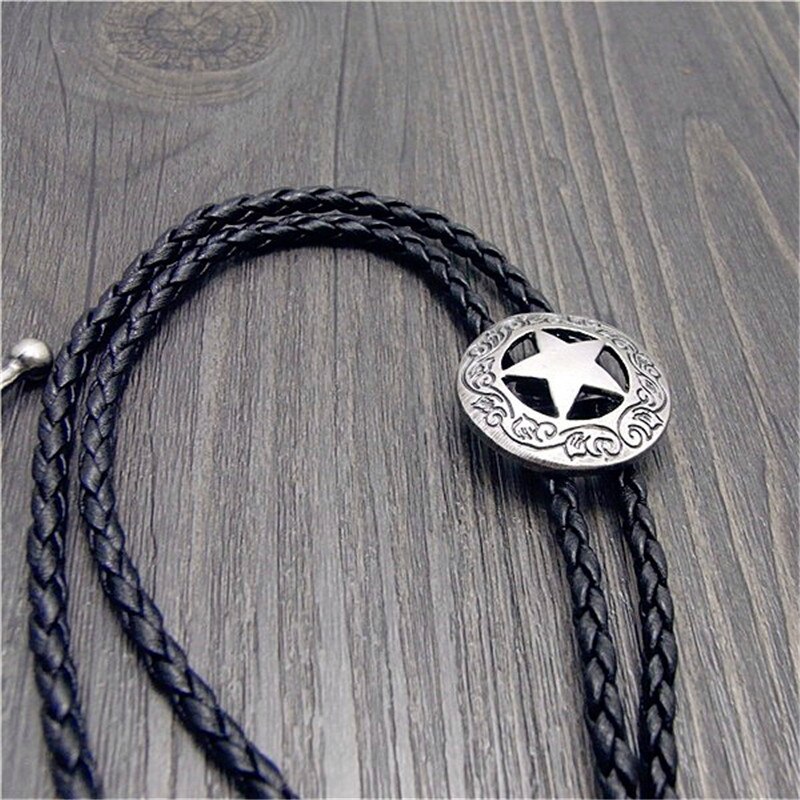bolo stropdas voor mannen Western Cowboy Leather Black Collar Touw Dierlijke Stijl Bolo Tie bolo-tie LCCDSD (Color : Eagle