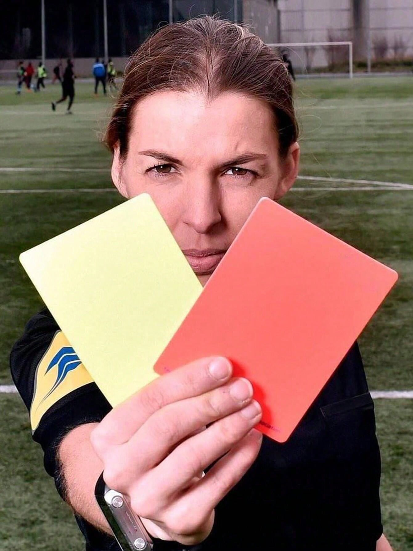 Soccer Kit - Metal Whistle with Referee Cards Set, Referee Cards for Soccer Football, Ideal Referee Kits for Game Sports