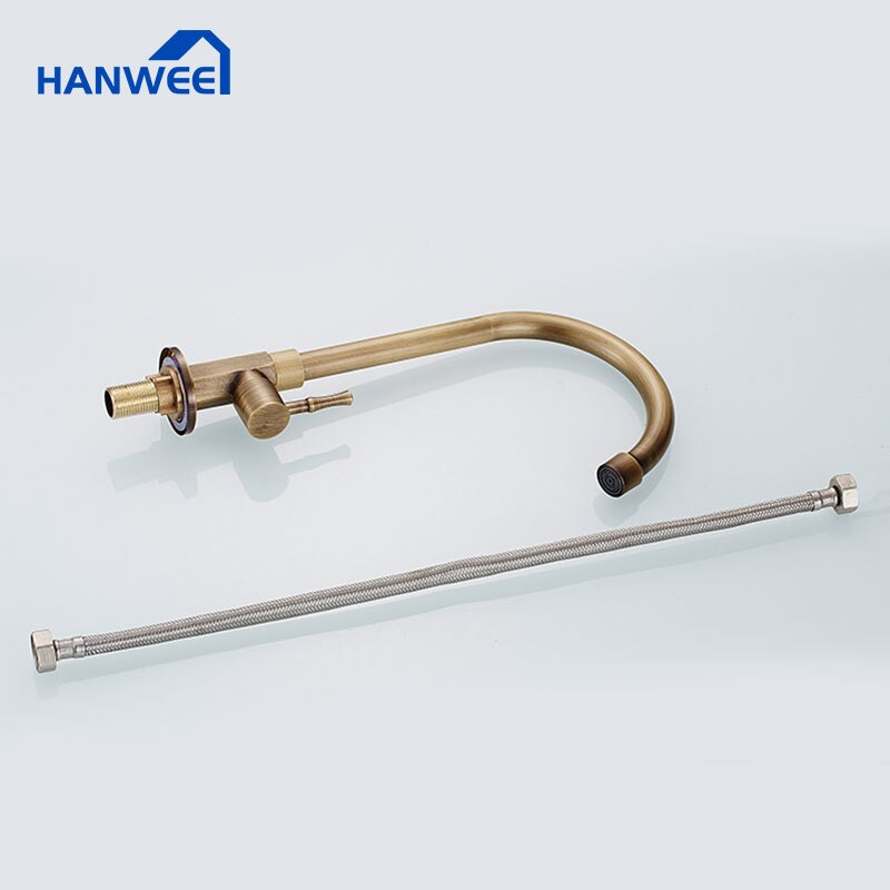 laiton Antique robinet de cuisine froide Bronze fini en laiton évier robinet mitigeur robinet de cuisine