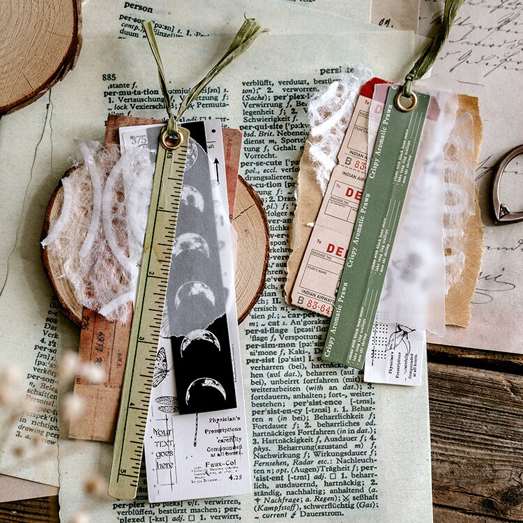 Étiquettes autocollantes séries vieille vue longue, étiquette Scrapbooking, décoratif pour Journal, papeterie pour Journal intime carte Vintage pour Album, 30 pièces