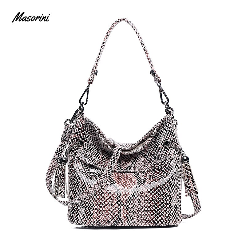 Aankomst Serpentine Crossbody Tassen Vrouwen Handtassen Pu Leer Vrouwen Schoudertas Bolso Vintage Mujer: Beige