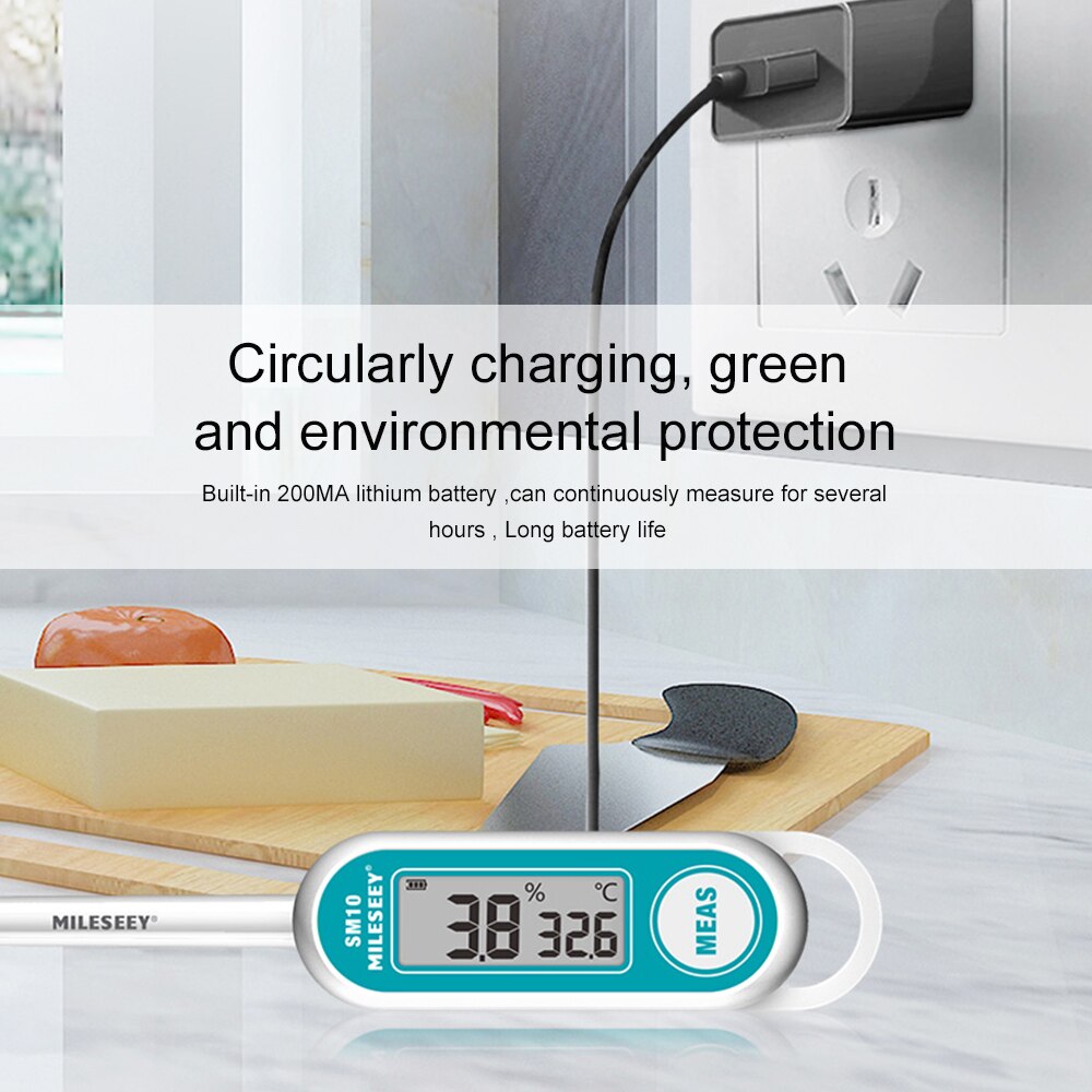 Multi-point Electric Salinity Meter LCD Digital Salinometer Mini Salt Measuring Device Rechargeable Salimeter Salinograph