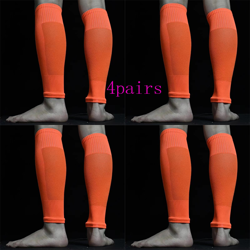 Chaussettes de Football respirantes sans pieds, protège-tibia professionnels, jambières fixes, paquet de pieds pour protéger le mollet, 2023: WHITE