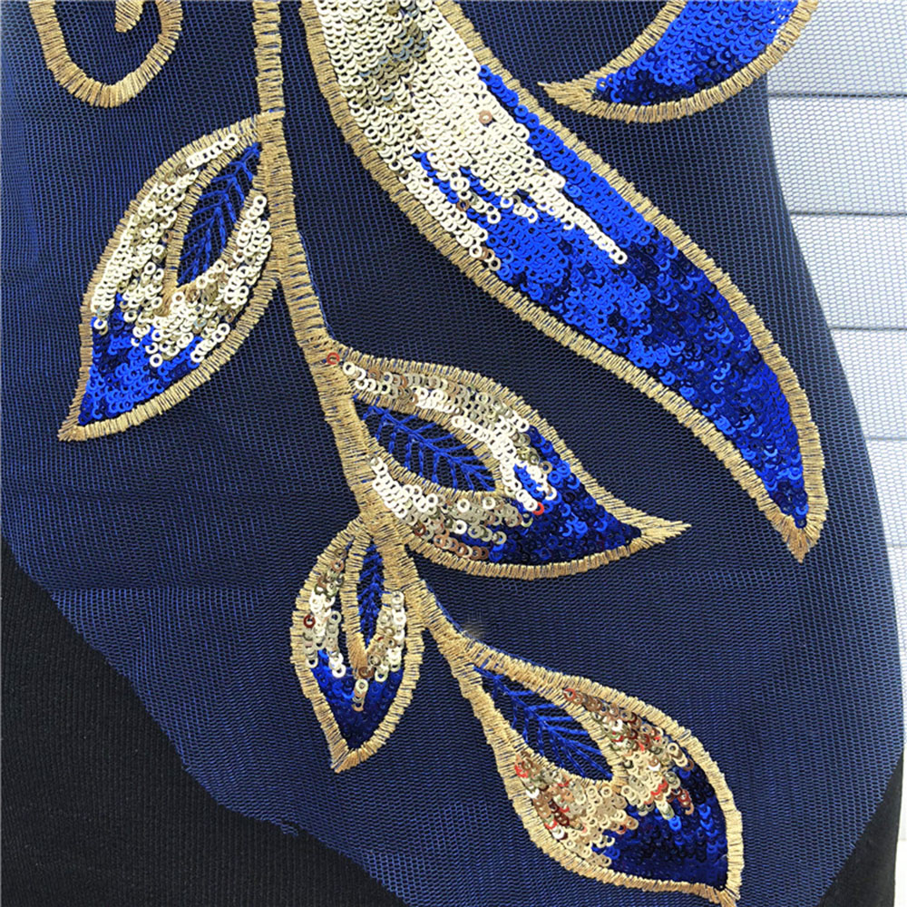 Pailletten Patch Borduurwerk Bloem Applique Pailletten Stof voor Kleding Rose Blauw Gouden Rood Naaien Patches DIY